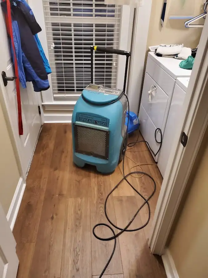 Commercial dehumidifier deployed for Flood Damage Cleanup in Prairie du Chien